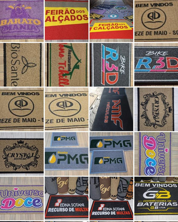 Tapetes personalizados com logo de clientes